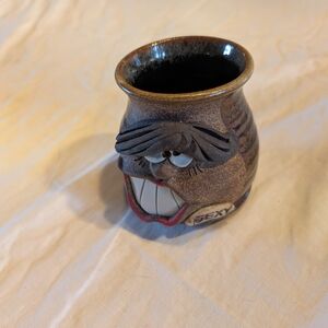 2/30$ Brown Clay Character Mug with 'Sexy' Accent
